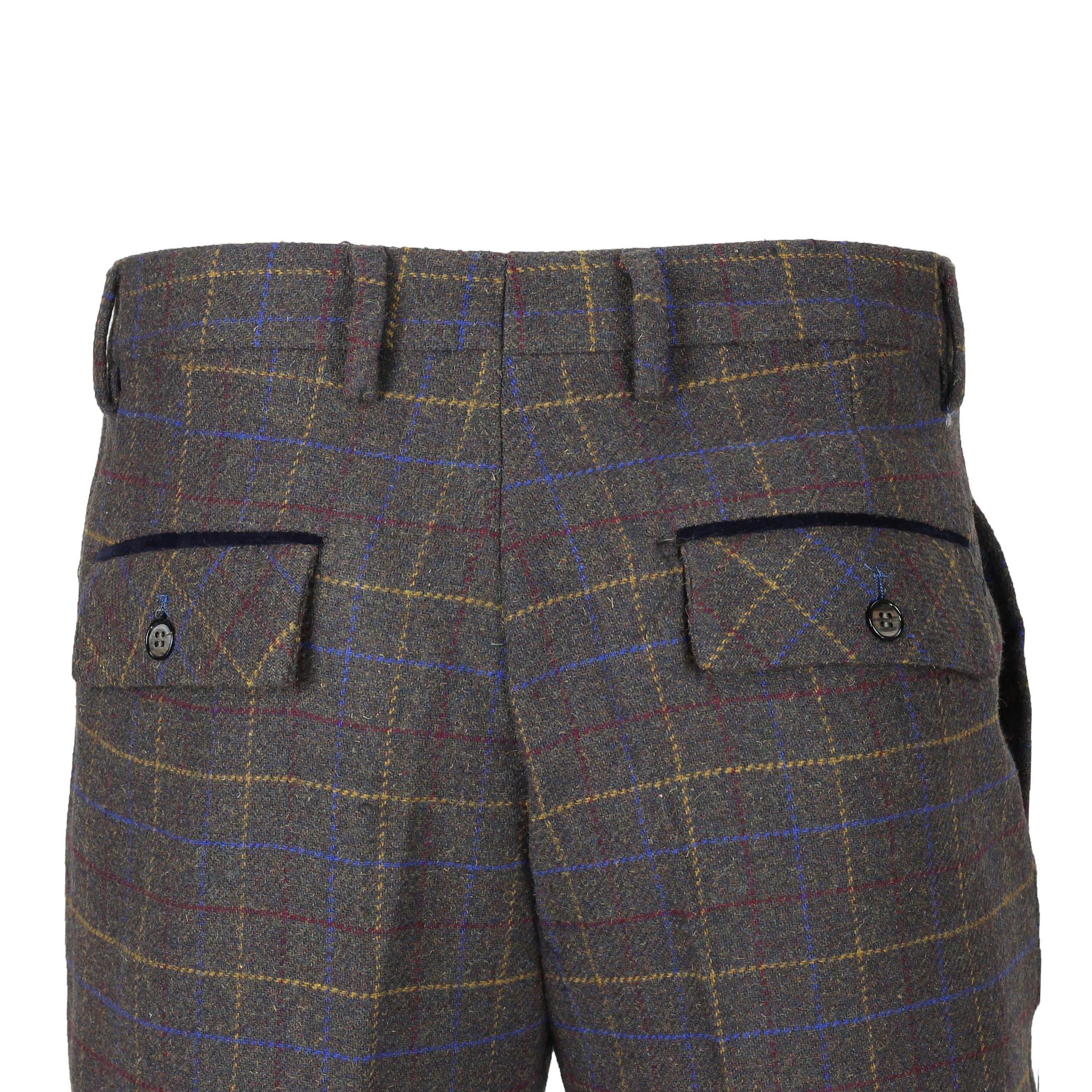Tweed Pant Men's Vintage S - Slim Fit Herringbone Dress Pants With Pleats & Anti-Theft Pockets Men Dress Pants